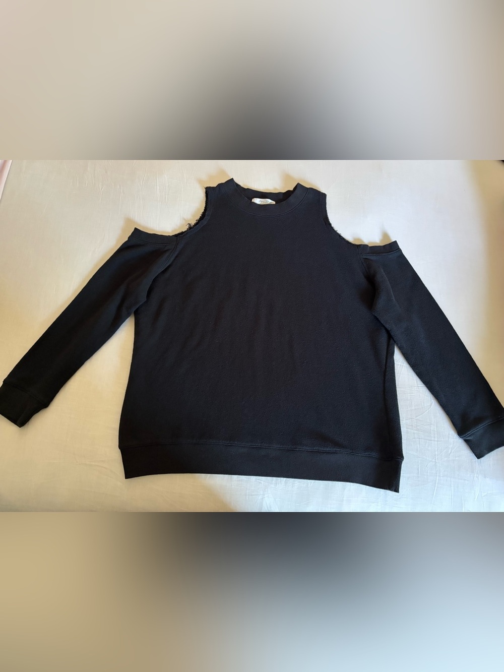 Cold-Shoulder Black Sweater